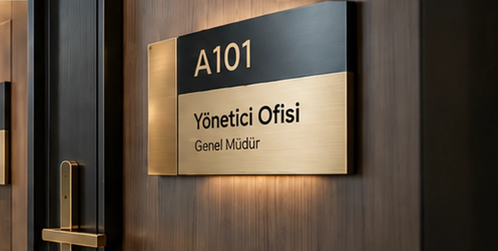 Modern ofis kapı isimlikleri